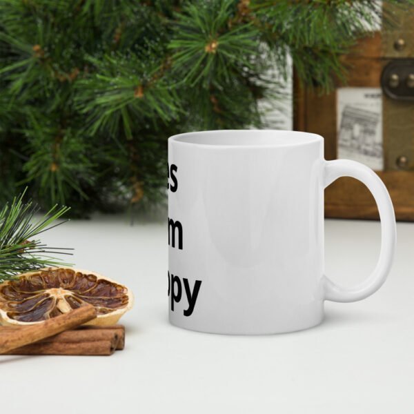 MI Yes I am Happy White glossy mug - Image 2