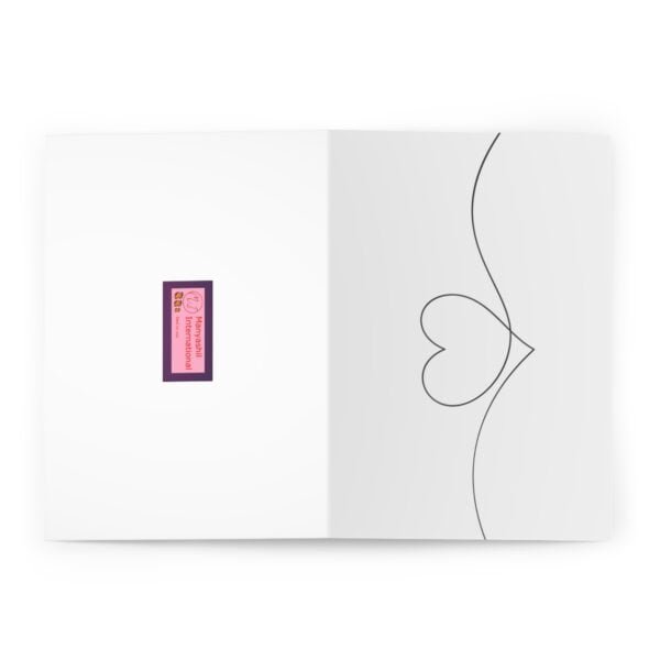 Manyashil Heart Line Wedding Valentine Greeting Cards (5 Pack) - Image 5