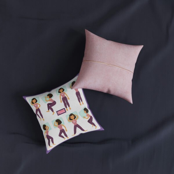 Manyashil Square Pillow - Pink Back - Image 7