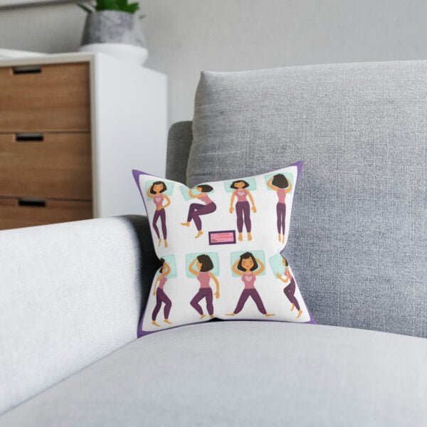Manyashil Square Pillow - Pink Back - Image 8