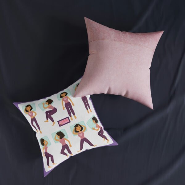 Manyashil Square Pillow - Pink Back - Image 11