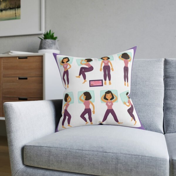 Manyashil Square Pillow - Pink Back - Image 12