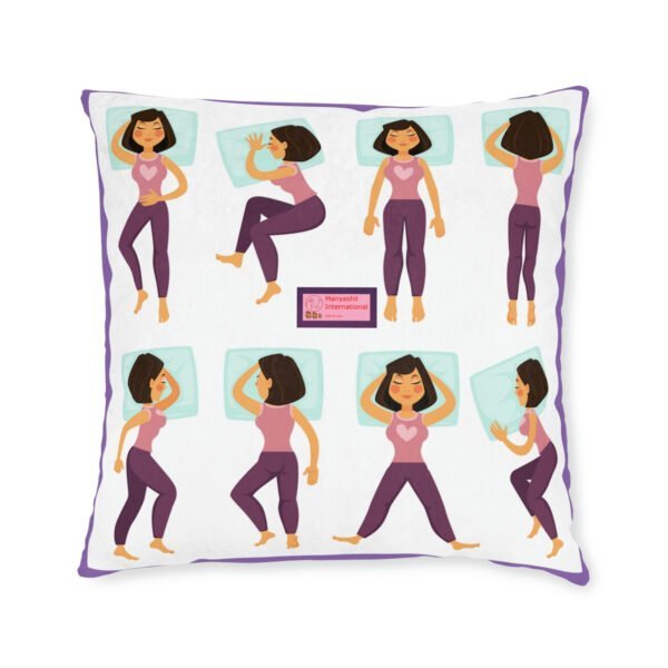 Manyashil Square Pillow - Pink Back - Image 9
